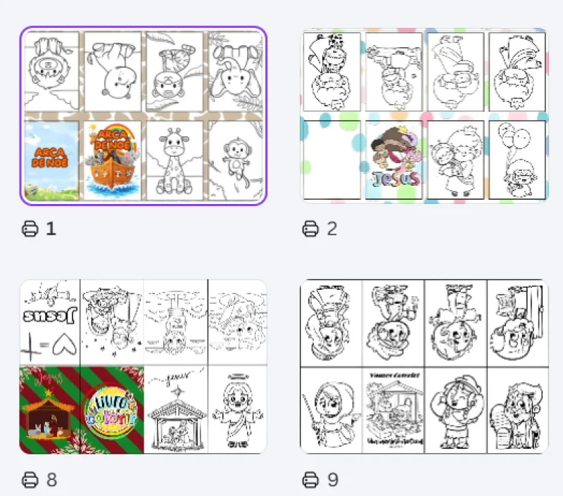 Mini Livrinhos Tema Cristão